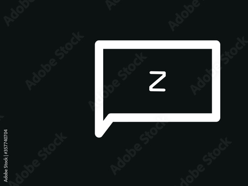 Capital letter Z vector image