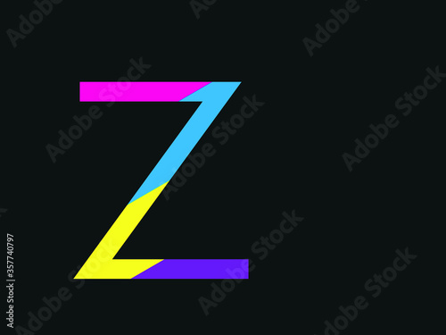 Capital letter Z vector image