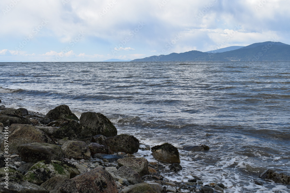 rocky coast of the sea rocky coast of the sea