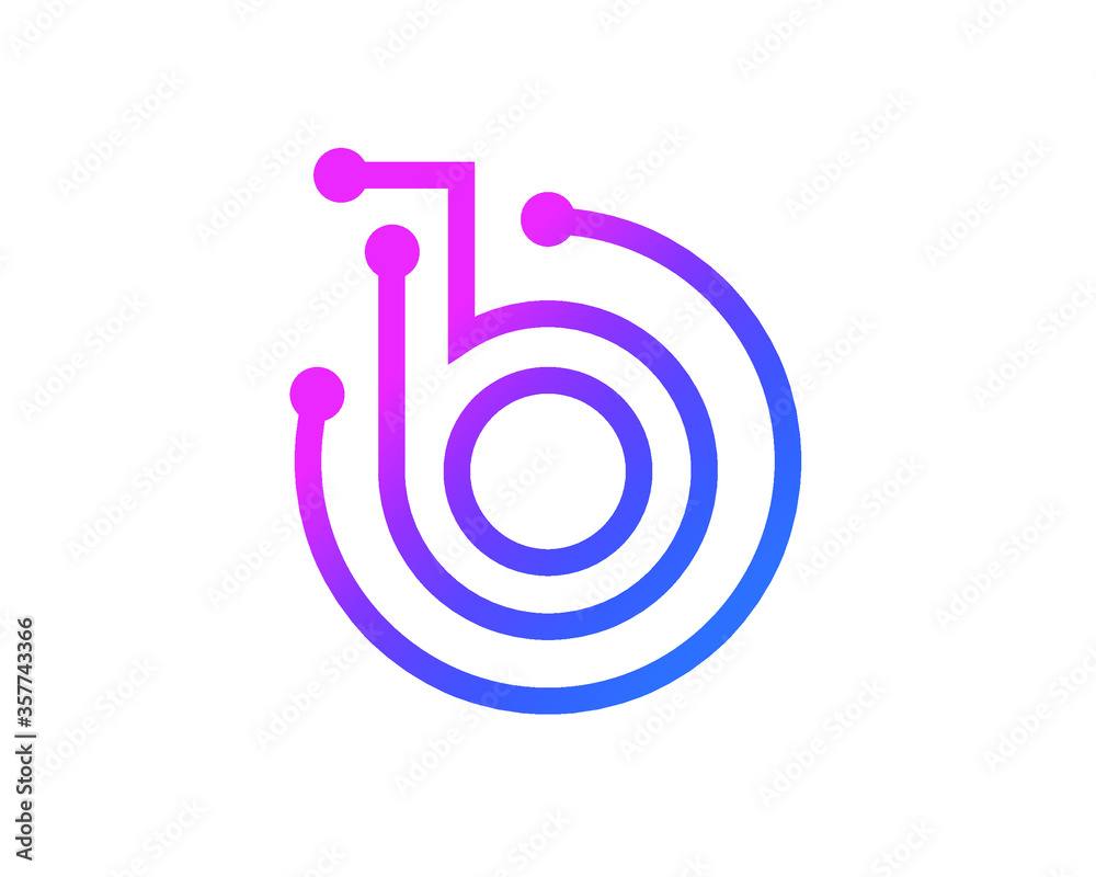 Initial letter BO Logo Design Template Element colorful Initial letter BO Logo Design Template Element colorful