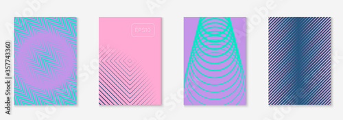 Minimalistic cover template set with gradients