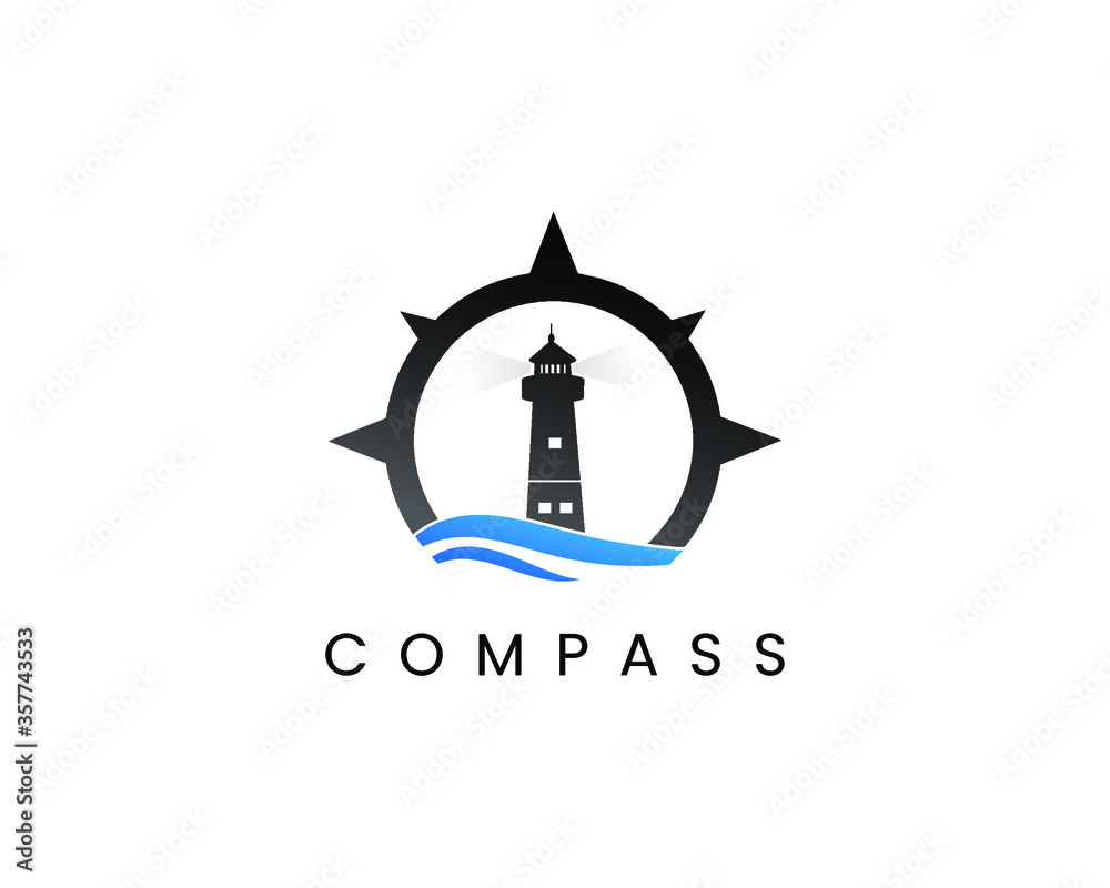 Compass Logo Design Icon template, Vector