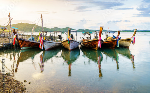 Thai Long tail fishing boats