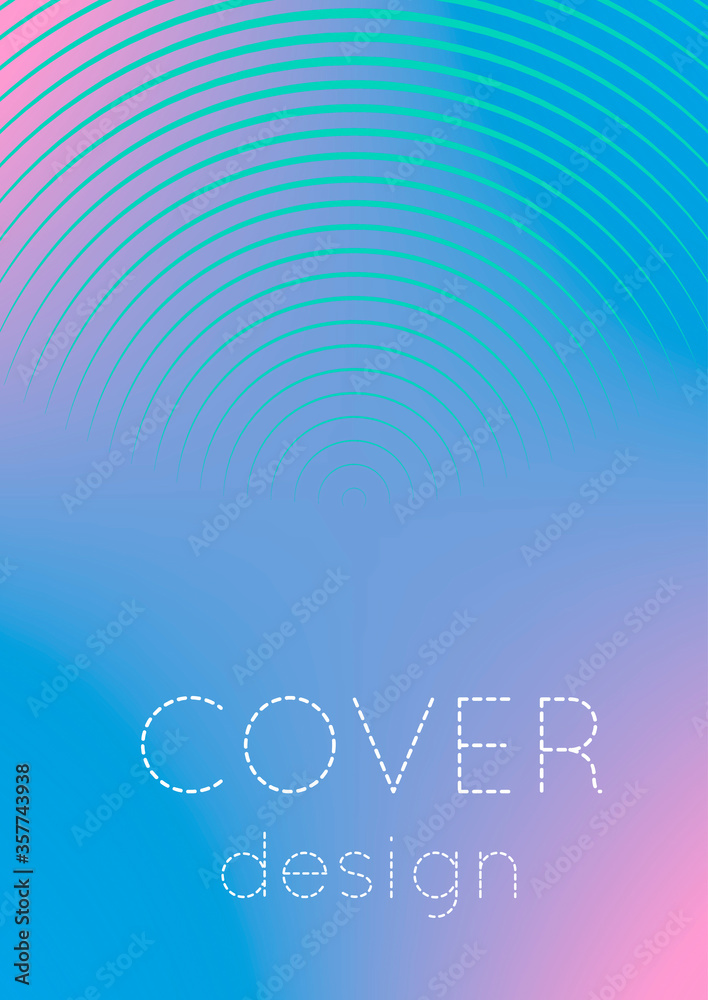 Minimalistic cover template set with gradients
