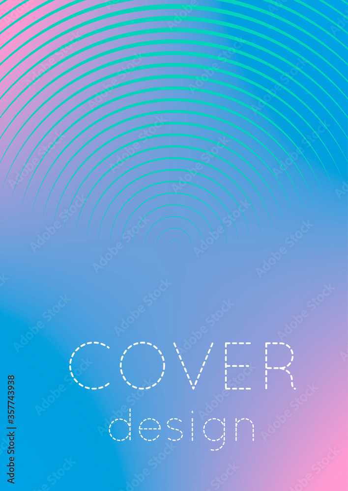 Obraz premium Minimalistic cover template set with gradients