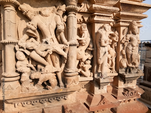 View of old artifacts built on the dome of the temple of Osia photo