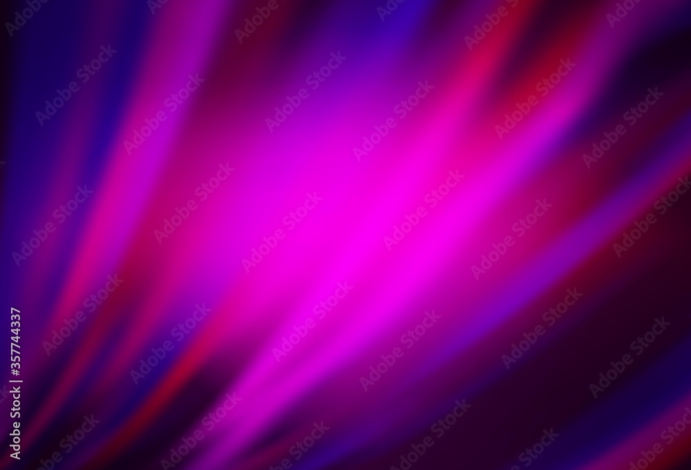 Dark Purple vector blurred shine abstract background.