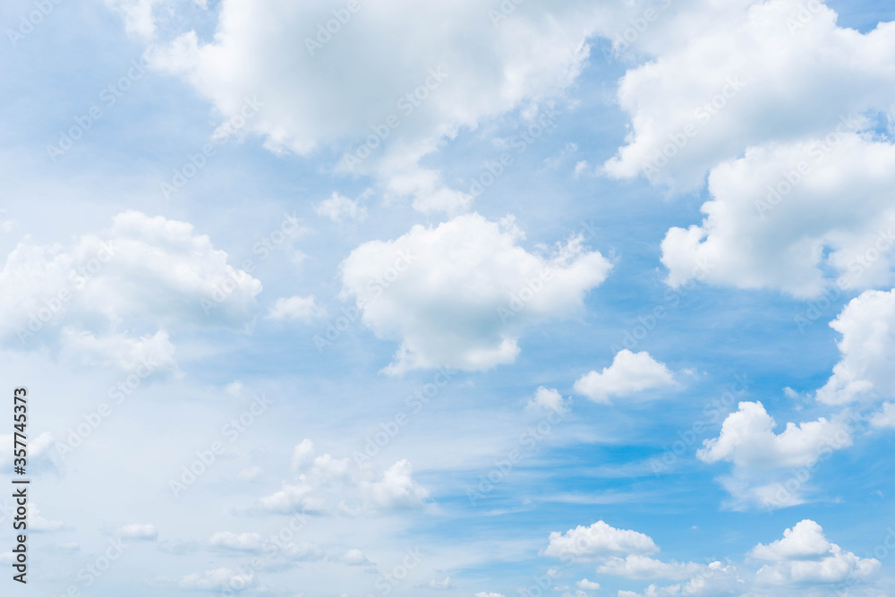 Morning blue sky with clouds texture and background