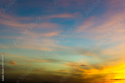 Blurred sunrise sky background