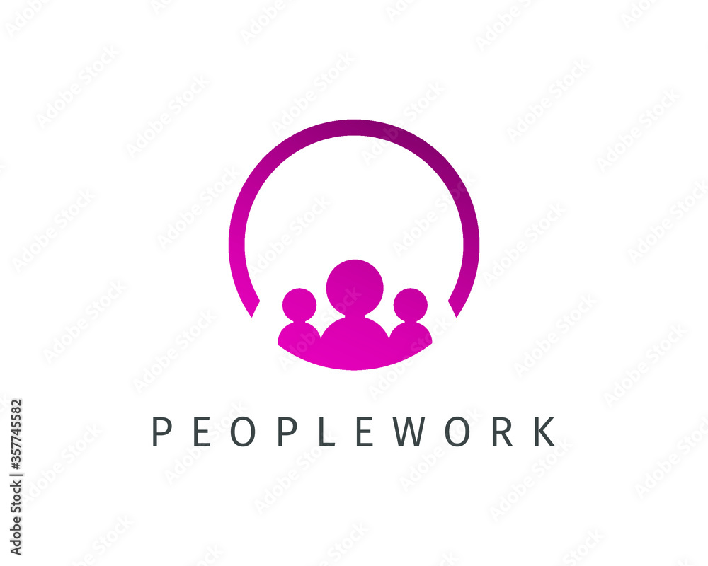 Creative People Logo Design Template, People work logo Creative People Logo Design Template, People work logo