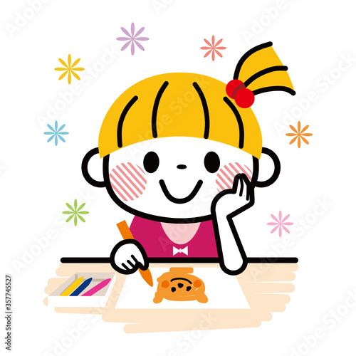 絵を描く女の子