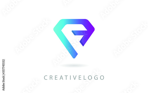 Free Download Triangle Letter F logo Design Template, With Beautiful color - GFXLoad