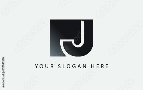 Initial letter Logo J Vector template with Box style