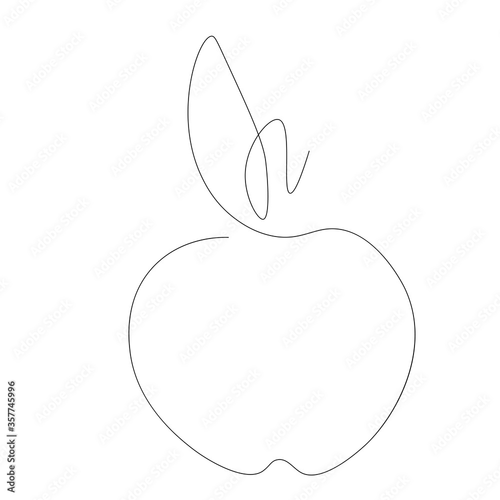 Apple icon on white background, vector illustration Apple icon on white background, vector illustration
