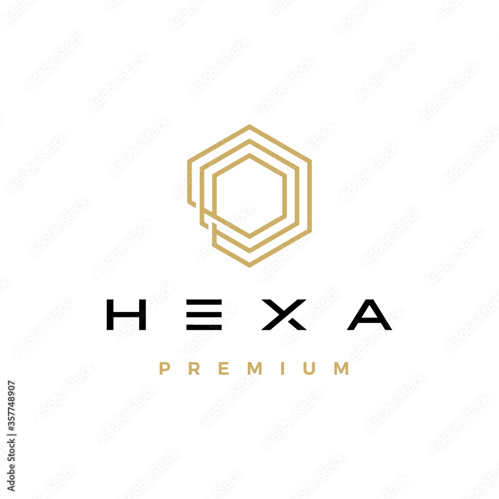 hexa hexagon logo vector icon illustration hexa hexagon logo vector icon illustration