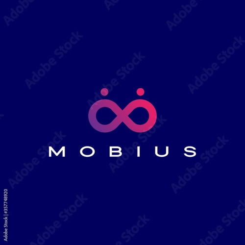 infinity mobius logo vector icon illustration