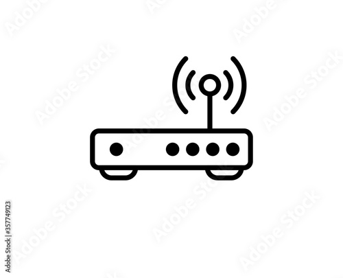 Wifi router line icon