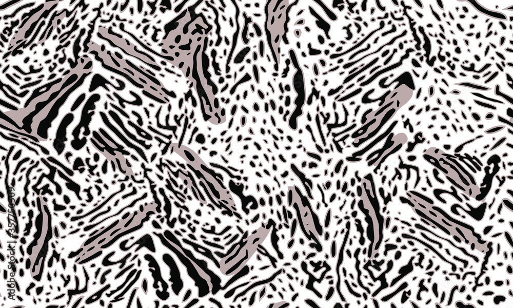 Leopard print. Imitation of the skin of a cheetah. Striped pattern in beige and brown tones. Seamless vector illustration for wallpaper, textile, fabric, packaging. Leopard print. Imitation of the skin of a cheetah. Striped pattern in beige and brown tones. Seamless vector illustration for wallpaper, textile, fabric, packaging.