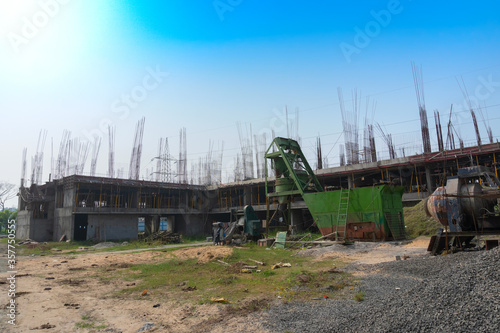 New buildings are being built at Rajarhat New Town area of Kolkata, West Bengal, India. Kolkata is one of the fastest growing city in eastern region of India. Real estates are growing fast. © mitrarudra