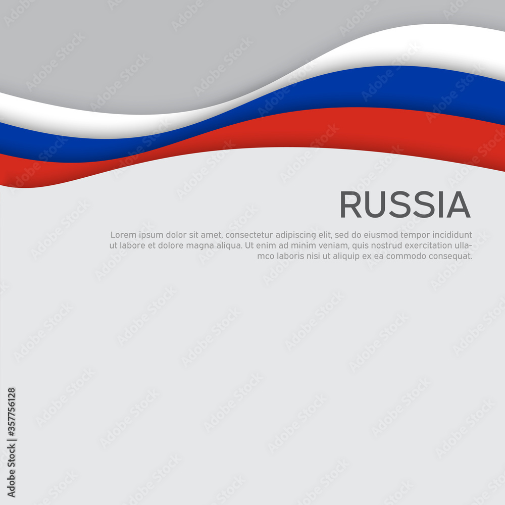 Abstract waving flag of russia. Paper cut style. Creative background for design of patriotic holiday card. National poster. State russian patriotic cover, flyer. Vector tricolor design Abstract waving flag of russia. Paper cut style. Creative background for design of patriotic holiday card. National poster. State russian patriotic cover, flyer. Vector tricolor design