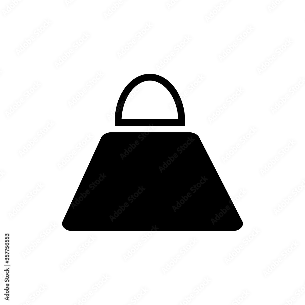 Ladies handbag black icon on white background Ladies handbag black icon on white background