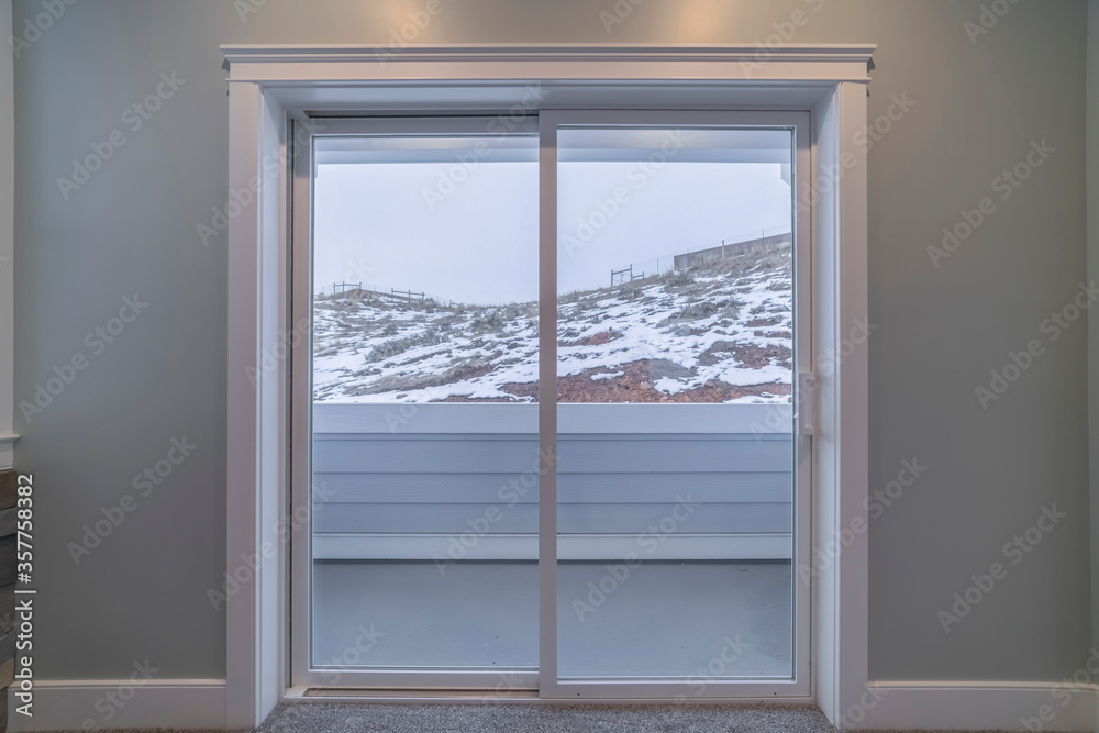 Glass door leading to an external balcony Glass door leading to an external balcony