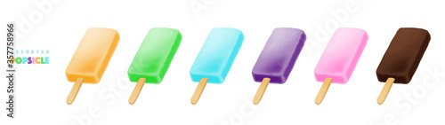 Vector illustration of assorted popsicle