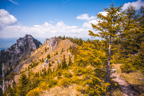 Hiking in slovakia moutains. View from the hills. Ostra, tlsta Peak, Velka Fatra. Slovakia photo