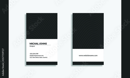 Creative black and white business card design template