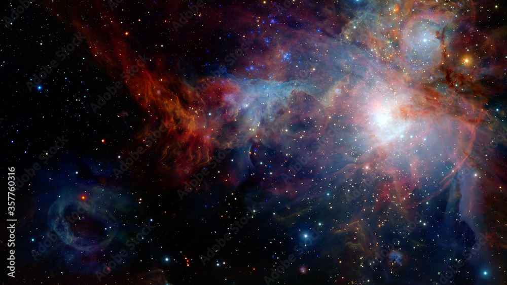 Obraz premium Cosmic landscape. Endless deep space. Elements of this image furnished by NASA