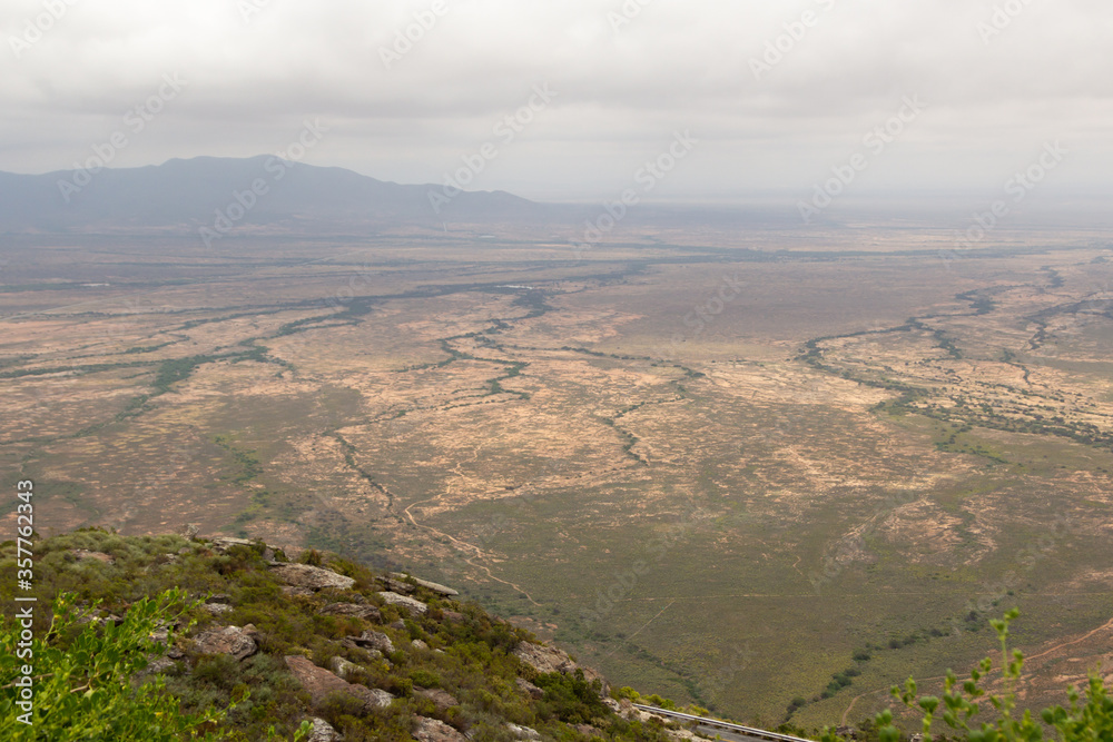 View from VanRhyn's Pass into the Knersvlakte, Nieuwoudtville, Northern Cape, South Africa