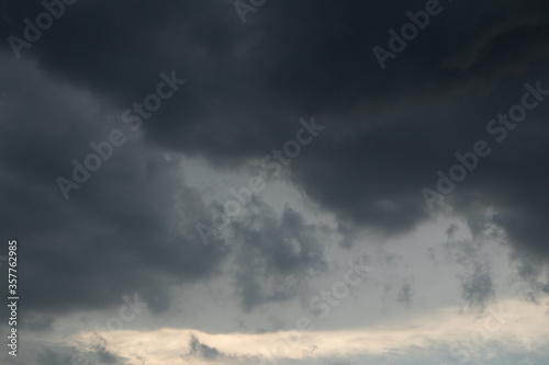 Dark angry clouds of an incoming storm.