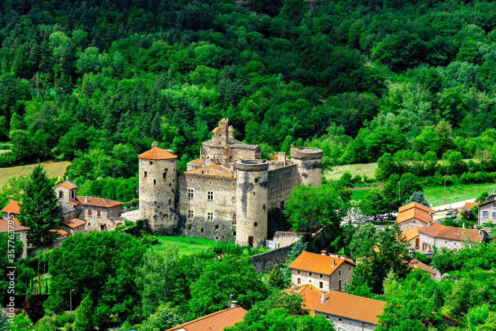 Fortress of Sain Vidal, France. Travel and landmarks of France. Aerial view.