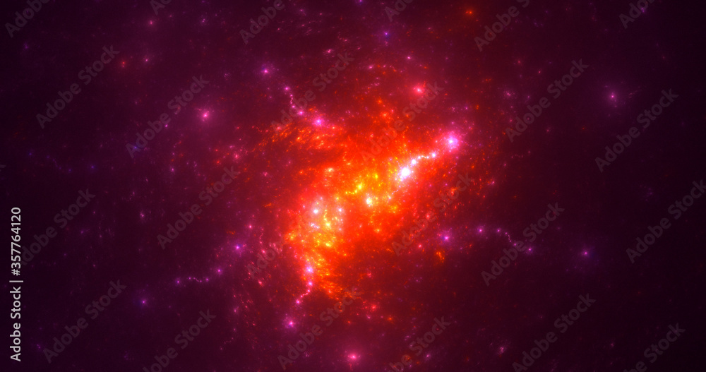 Naklejka premium 3D rendering abstract multicolor fractal light background