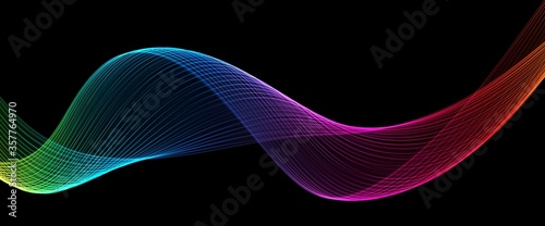  Abstract rainbow light wave futuristic background 