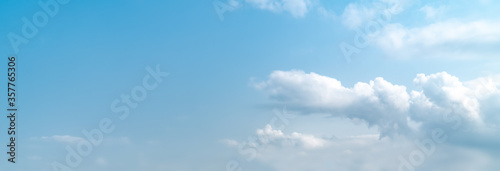 Fototapeta Naklejka Na Ścianę i Meble -  blue sky background with tiny clouds. panorama