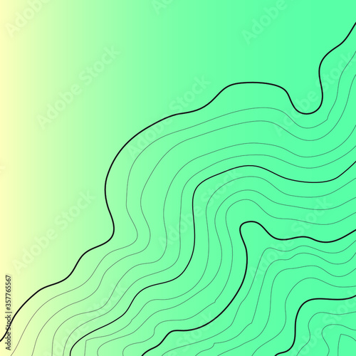 topographic map abstract height lines isolated on a green background vector