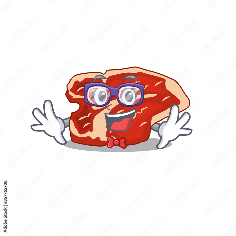 A caricature drawing of nerd T-bone wearing weird glasses A caricature drawing of nerd T-bone wearing weird glasses