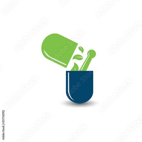 Nature health herbal medicine logo