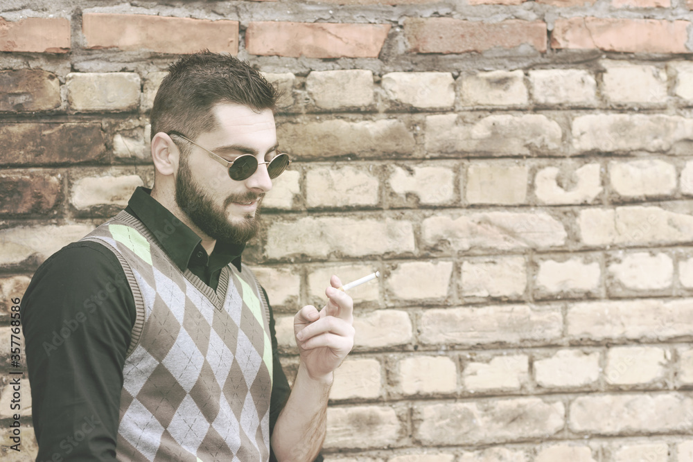 Obraz premium portrait of a young bearded man
