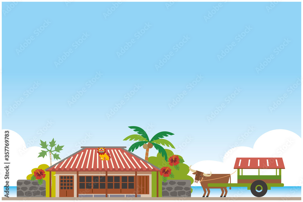 沖縄の古民家イラスト風景 Stock ベクター Adobe Stock 沖縄の古民家イラスト風景 Stock ベクター Adobe Stock