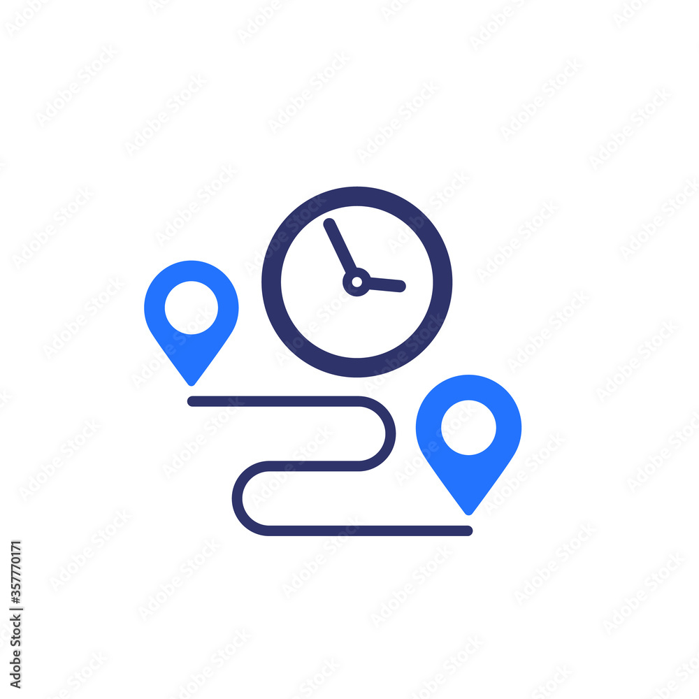 delivery time icon on white delivery time icon on white