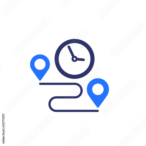 delivery time icon on white