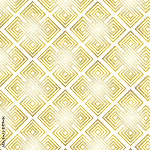 Abstract ornamental geometric square seamless pattern vector background.