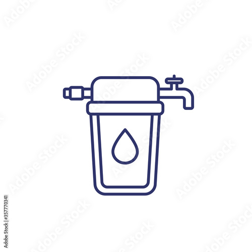 water filter icon, line vector