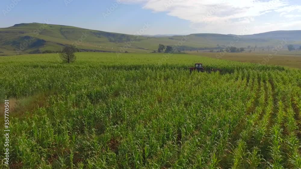 South Africa tractor in the field South Africa tractor in the field