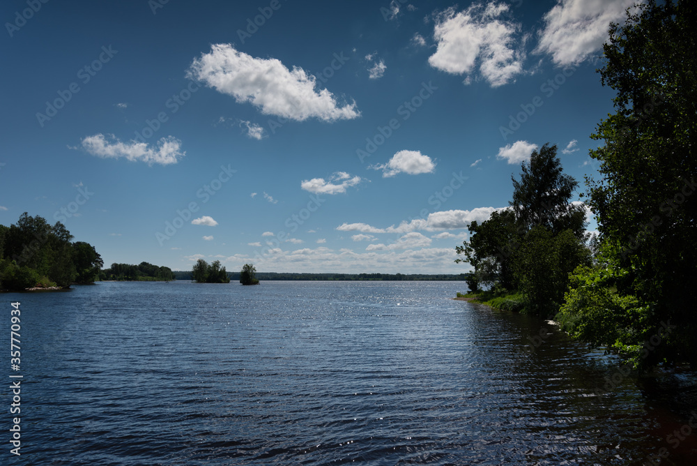 View to wide river. View to wide river.