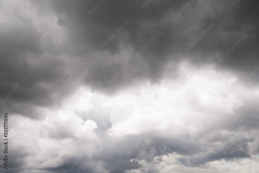 Gray and black storm clouds, rainy sky Gray and black storm clouds, rainy sky