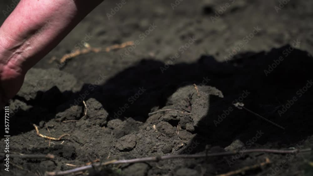 Land cultivation with hand tools Land cultivation with hand tools