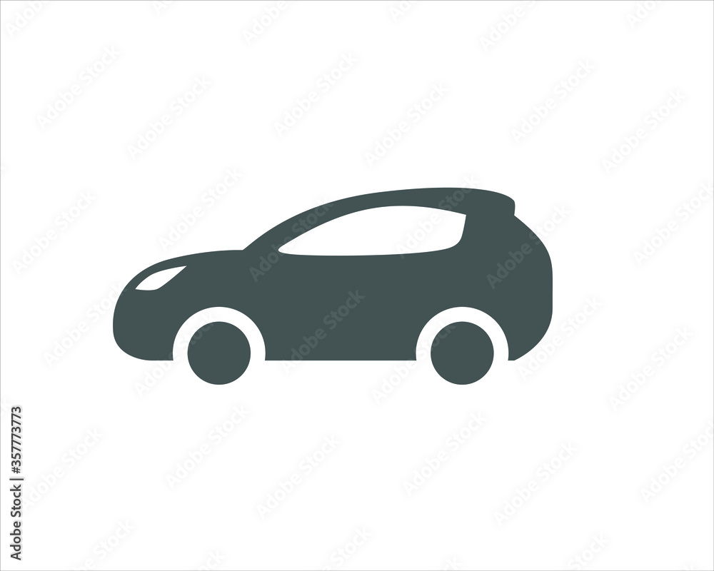 Car vector icon. Isolated simple view front logo illustration. Sign symbol. Auto style car logo design with concept sports vehicle icon silhouette